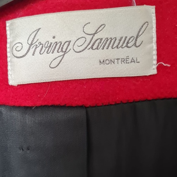 Vintage red Montréal made Irving Samuel coat - Picture 2 of 4